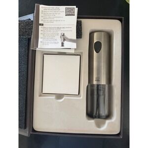 PEUGEOT Electric Corkscrew Rechargeable Stainless Steel Wine Tool in Box